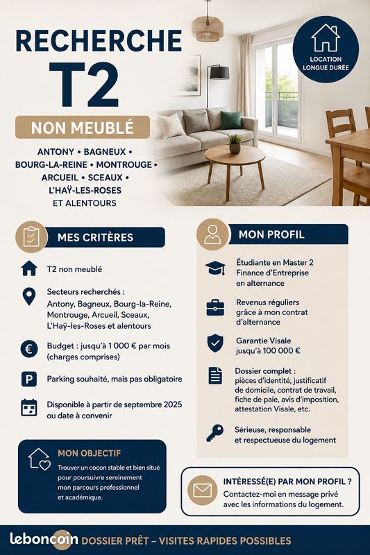 Appartement 2 pièces 35 m² · à L'Hay-les-Roses · 35 m² · 900 €