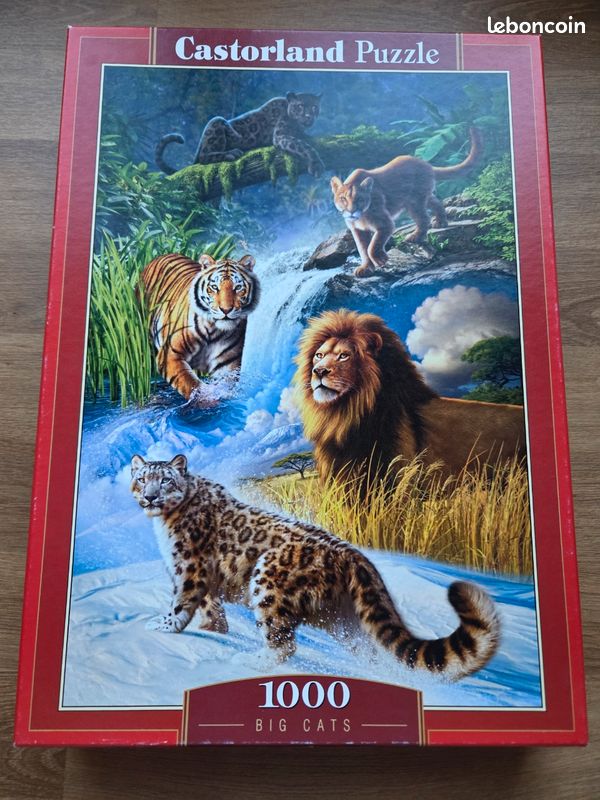 Puzzle 1000 pièces Castorland - Big Cats (Félins / Lion, Tigre, Léopard) (image 1)