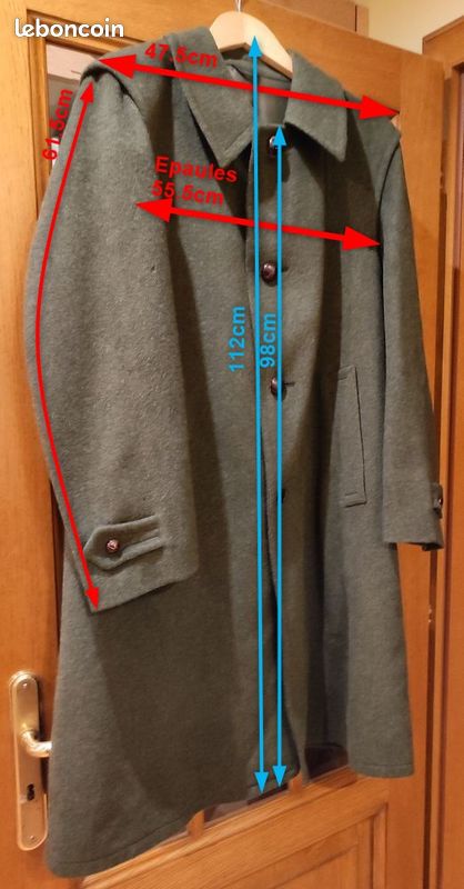 Manteau Loden vert laine vierge état neuf Vêtements
