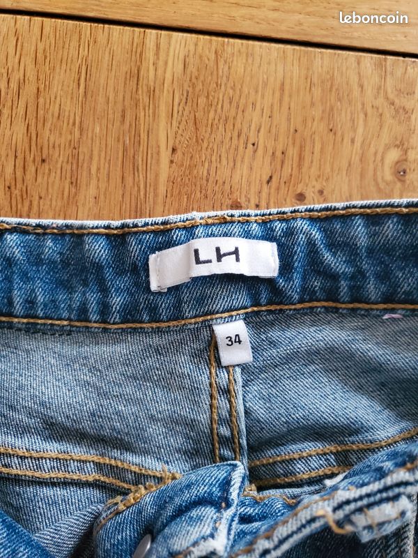 Jean bleu taille Haute XS La Halle (image 3)
