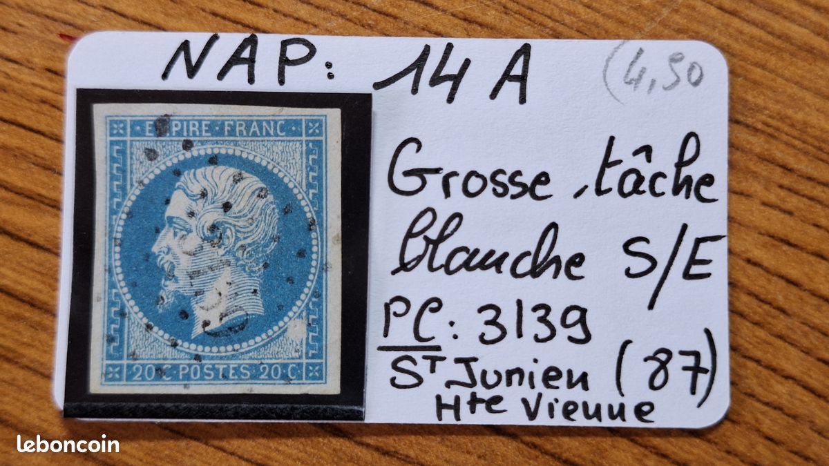 Timbre France NAPOLEON 14A (particularités) (image 1)