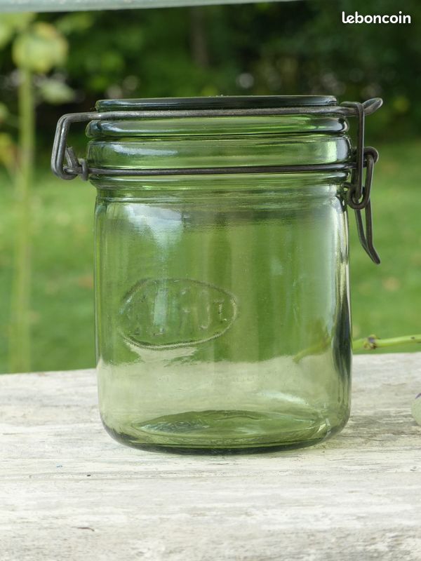 Lot De 4 Bocaux SOLIDEX Verts 1L - Vintage Pour Conservation