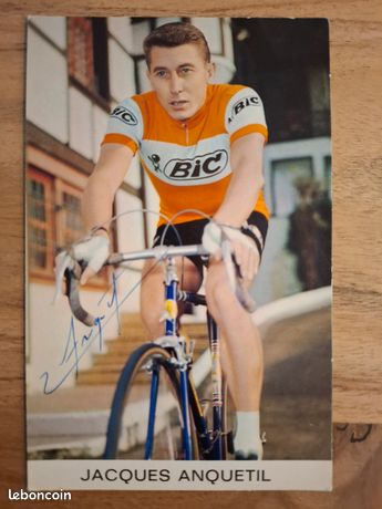 JACQUES ANQUETIL, RARE CYCLISME ROOKIE CARD FRENCH EDITION 80