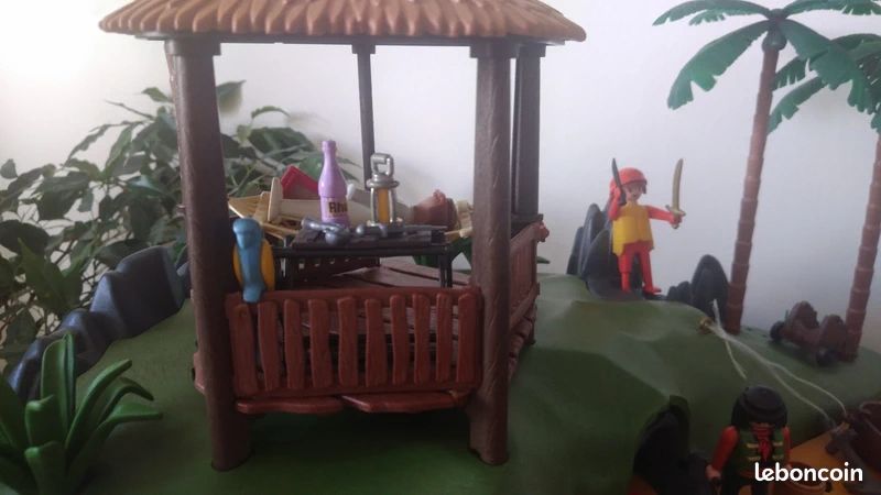 Playmobil vintage 1991 rare île des pirates XXL 3799 + radeau et accessoires divers (image 7)