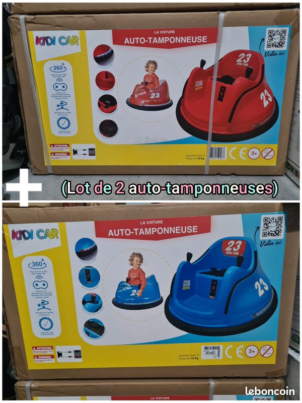 Lot de 2 auto-tamponneuses enfants neuves avec télécommande PRIX FERMES (image 1)