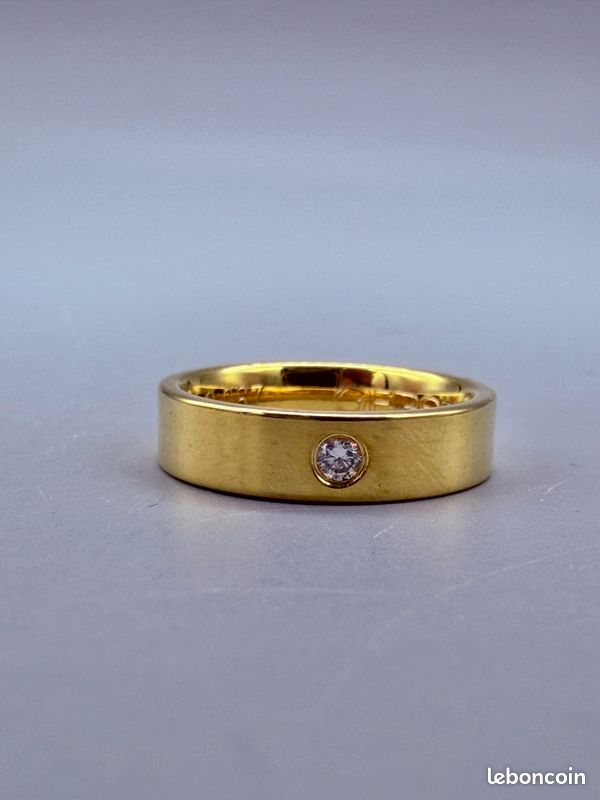 Bague alliance taille 54 en titane sertie de zirconium cubique (image 4)