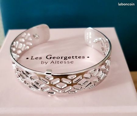 Bracelet manchette en argent sterling avec pierre de lune naturelle - Bracelet jonc trois pierres/bijoux en pierres précieuses pour elle - France