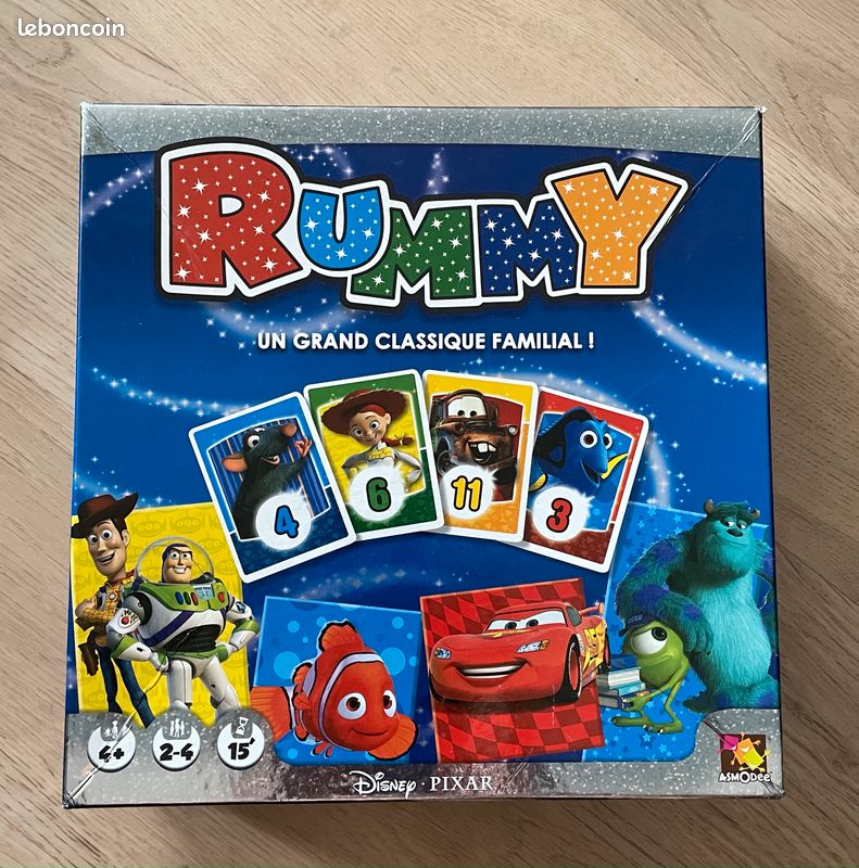 Disney Rummy Character Jeu Rummy Disney Asmodee - Jeux & Jouets
