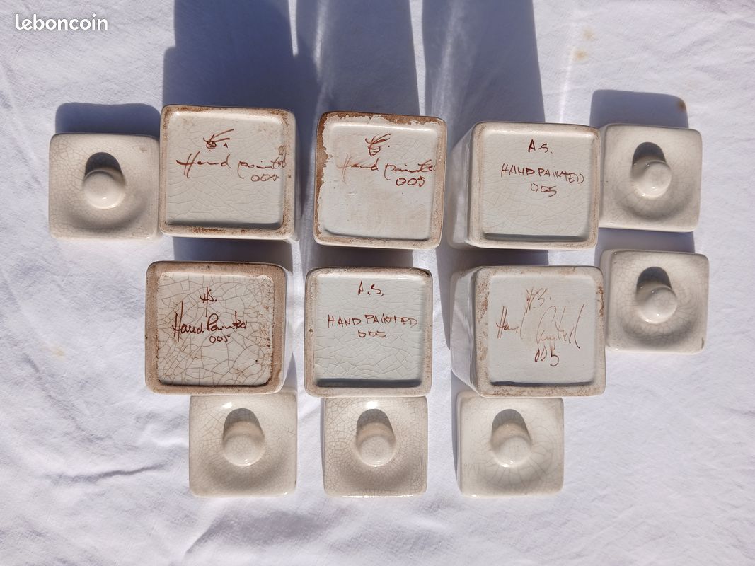 Ensemble de 6 pots à épices en céramique avec étagère support (image 15)