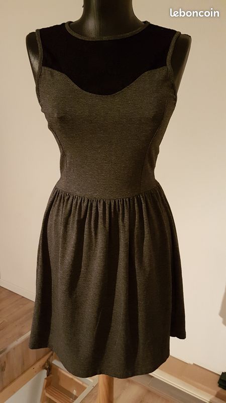 Robe grise a dentelle S - 36 Only (nat95) (image 1)