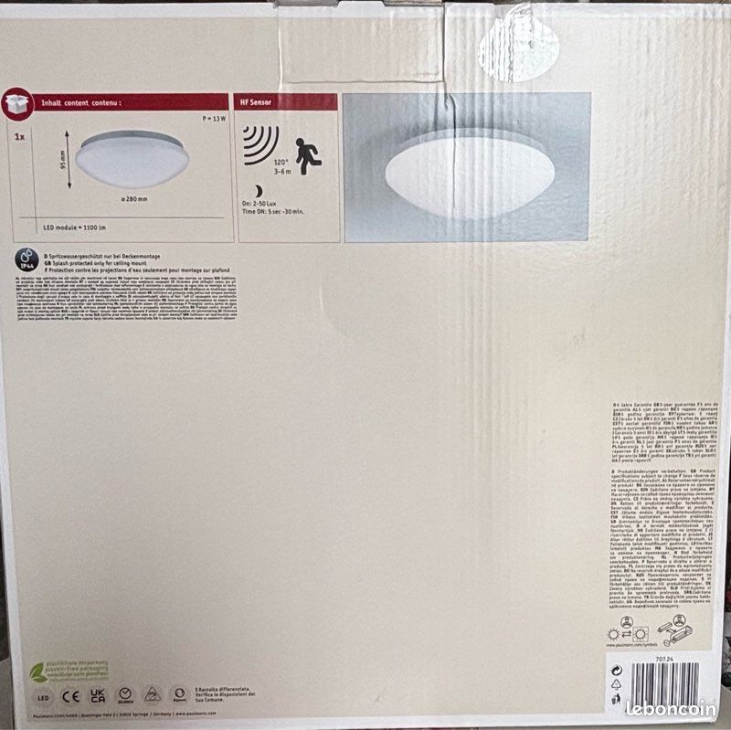 Plafonnier LED salle de bain Léonis, 780 lumens blanc neutre, Paulmann (image 2)
