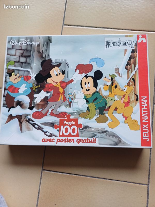 Puzzle nathan de Walt Disney 100 pièces avec poster (image 1)