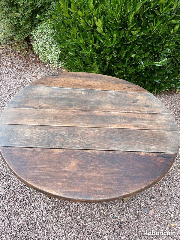 Table ancienne pliante chêne (image 2)