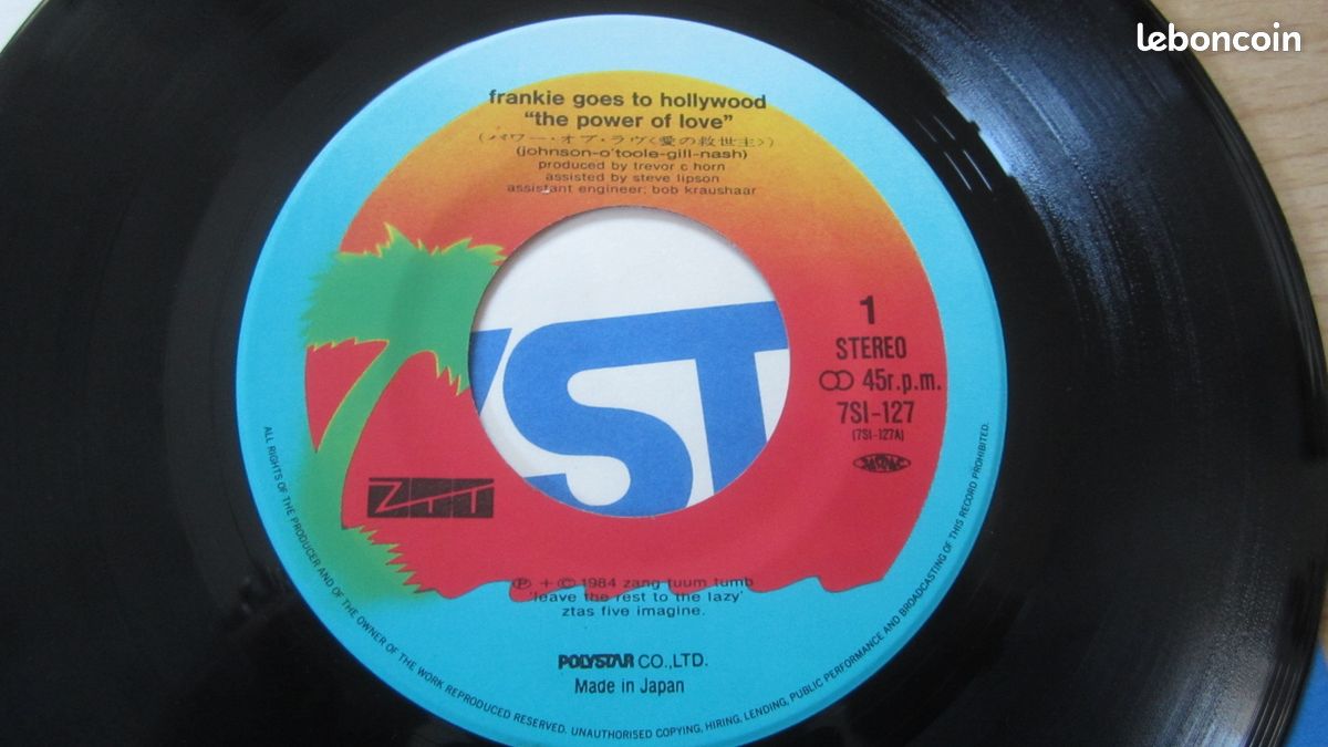 Frankie Goes to Hollywood FGTH The Power of Love 45T vinyle pressage original 1984 JAPON (image 3)