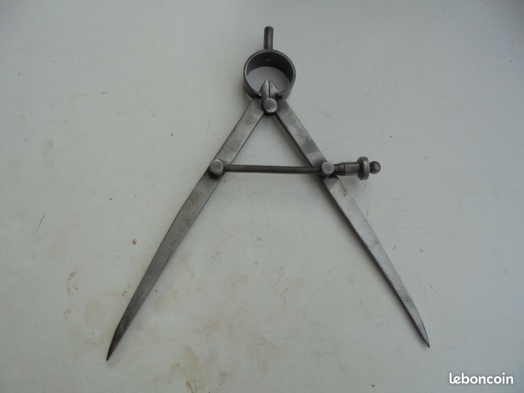 Ancien compas a ressort de menuisier (image 2)
