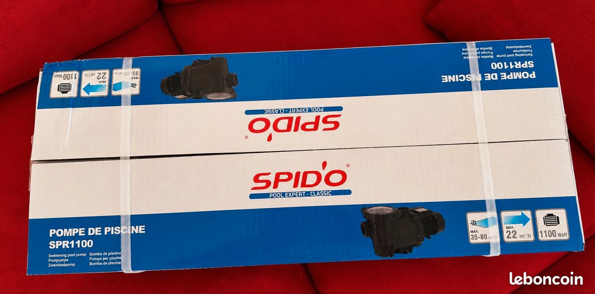 Pompe de piscine Spid'O SPR 1100 – 1,5 CV – 22 m³/h – NEUVE (image 4)