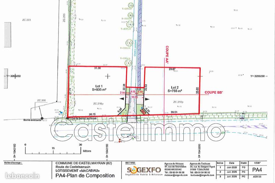Terrain 1580 m² · à Castelmayran · 1 580 m² · 50 000 €