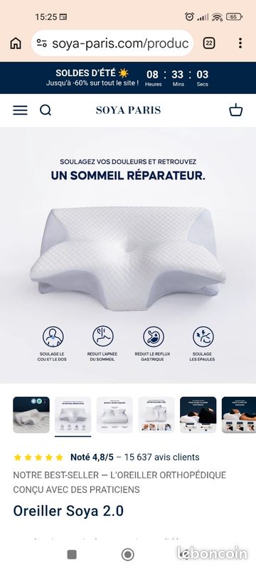 Oreiller ergonomique (image 2)