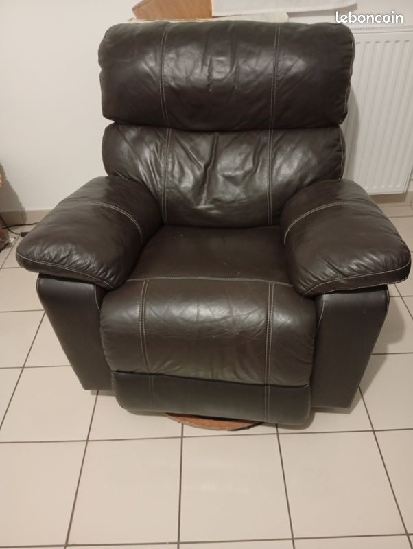 Fauteuil relax cuir (image 1)