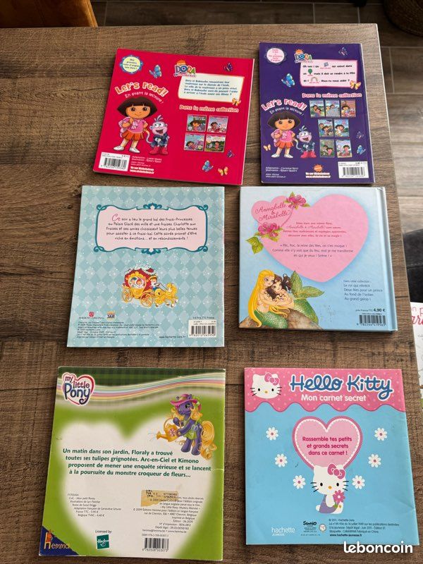 Lot de 6 livres pour petites filles:Dora, Hello Kitty, Charlotte et autres (image 8)
