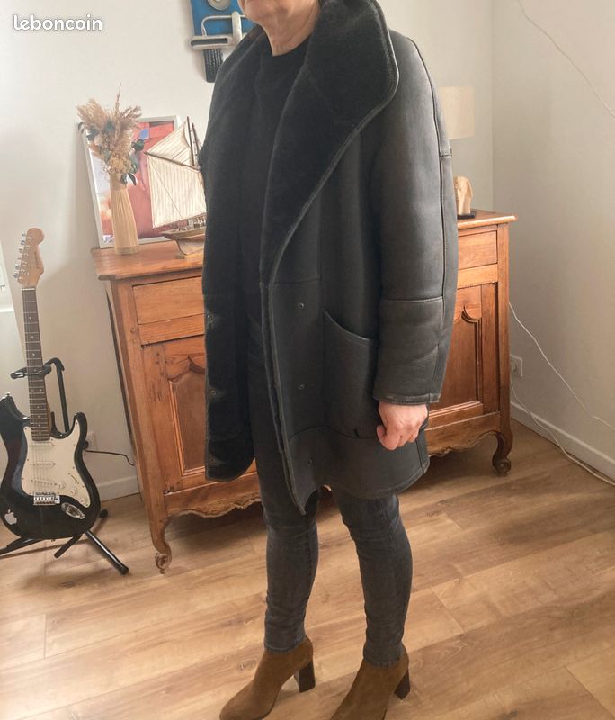 Manteau femme vintage en cuir (image 6)
