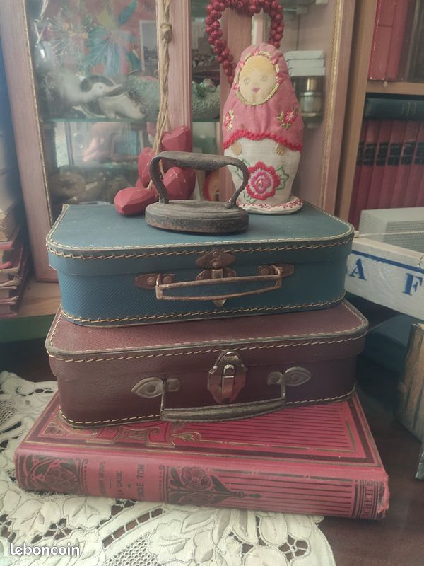 MALLE & VALISE de Poupée Ancienne & Jouet Ancien & Boîte & Vers 1900