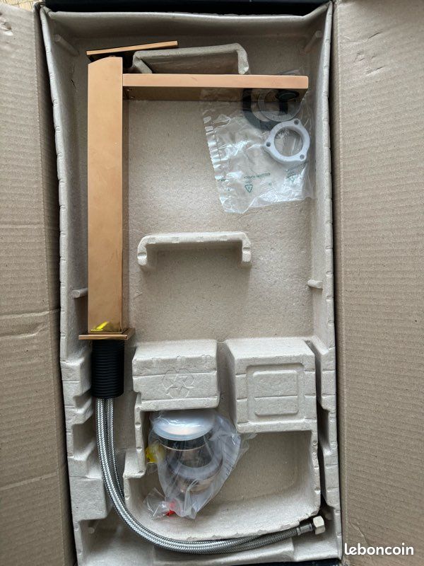 Mitigeur lavabo Or rose Ondyna NEUF (image 3)