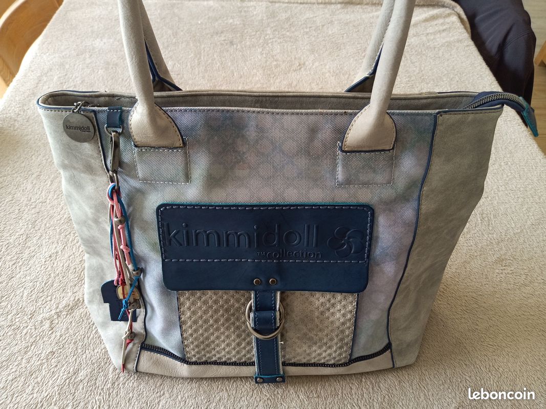 Sac à main kimmidoll bleu gris Accessoires Bagagerie