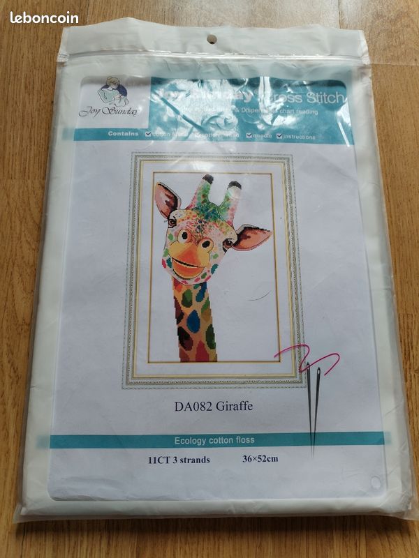 Kit De Broderie Point De Croix - Motif Girafe Dans La Jungle - Taille 40x50 Cm - Pour Débutants Et Adultes Cadeau Créatif Fait Main Kit De Broderie Point De Croix - Motif Girafe Dans La Jungle - Taille 40x50 Cm - Pour Débutants Et Adultes Cadeau Créatif Fait Main