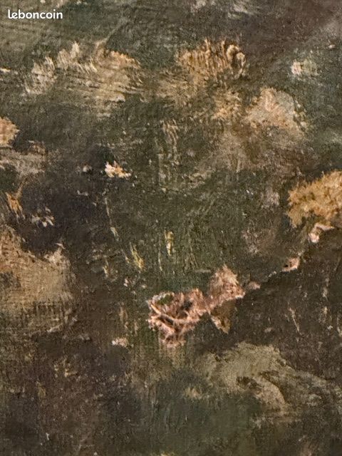 [MARCEL MEYS] Tableau Ancien Huile/Toile Paysage Méditerranéen – À RESTAURER Description : (image 6)