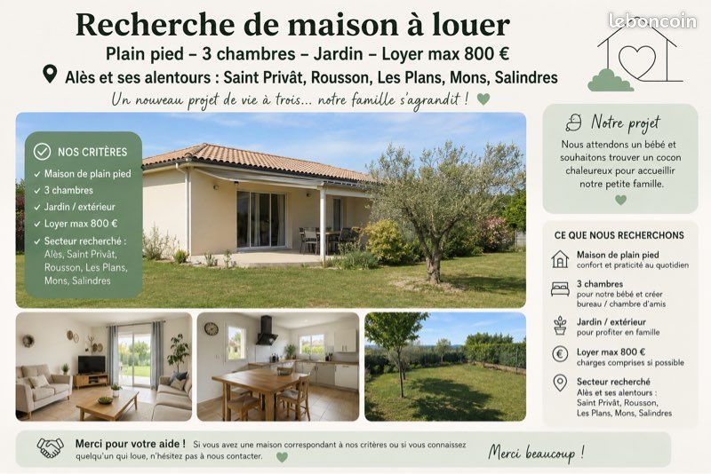 Maison 4 pièces 80 m² · à Alès · 80 m² · 800 €