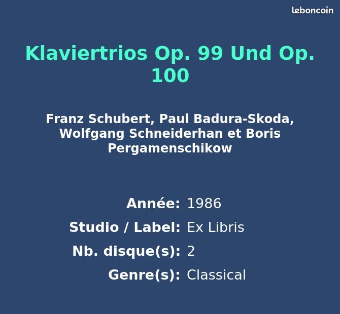 Klaviertrios Op. 99 Und Op. 100 (image 2)