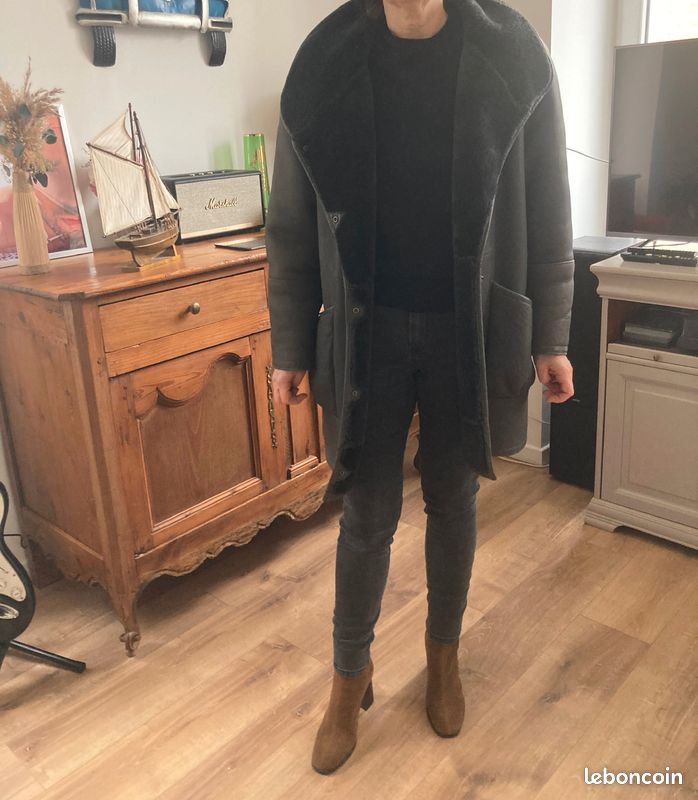 Manteau femme vintage en cuir (image 7)