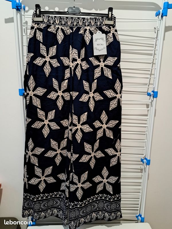 Pantalon large été femme neuf taille XL/XXL (42) marque [URL masquée pour votre sécurité] (image 1)