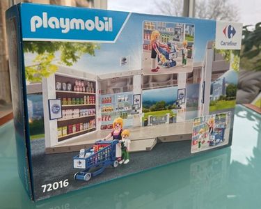 PLAYMOBIL : CAISSE de supermarché, avec 2 personnages et accessoires