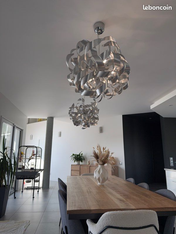 Suspension salle à manger en aluminium brossé (image 3)