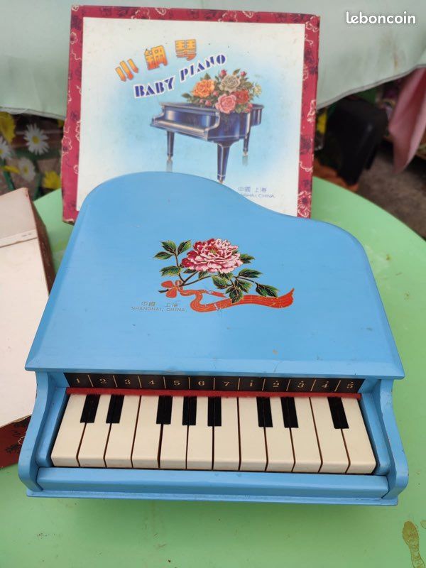 Piano En Bois Vintage Lucky Pour Enfant - Années 1950 - Jouet Musical Rétro