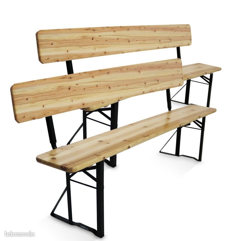 Bancs en bois pliants (image 1)