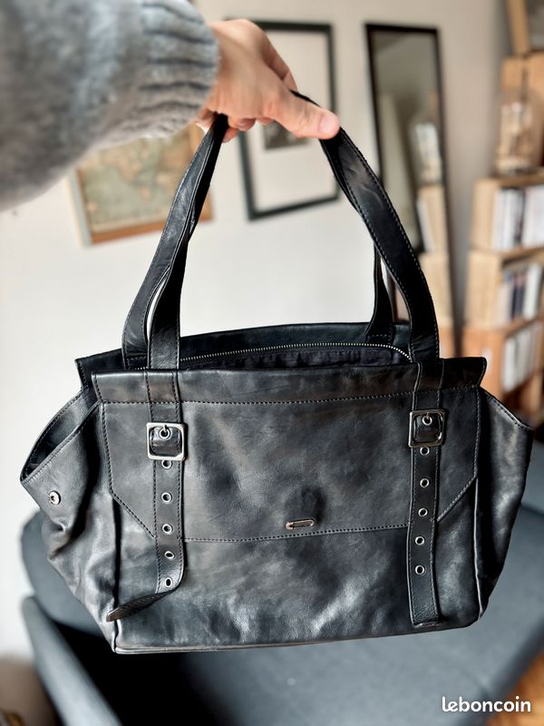 Leather Sac Ikks Main Ikks Sac Doctor Ikks Sac A Main Ikks Noir