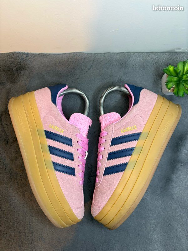 adidas gazelle silver green womens Adidas Women's Gazelle Bold Shoes
