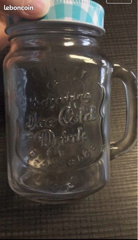 Verres façon choppes avec pailles assorties (image 2)