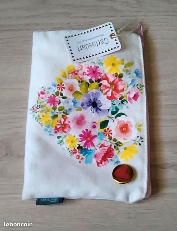 Trousse à stylo,Sac à cosmétiques à fleurs pour femmes, coréen,trousse