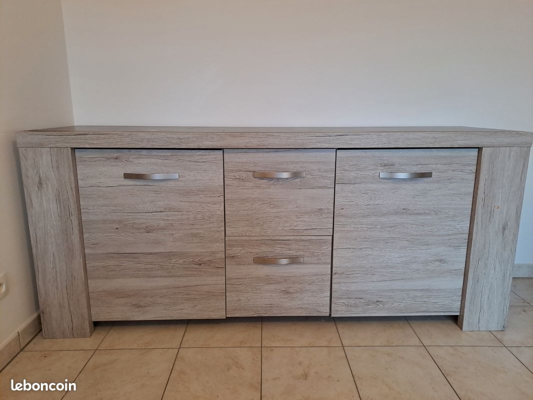 Buffet robuste gris moderne (image 2)