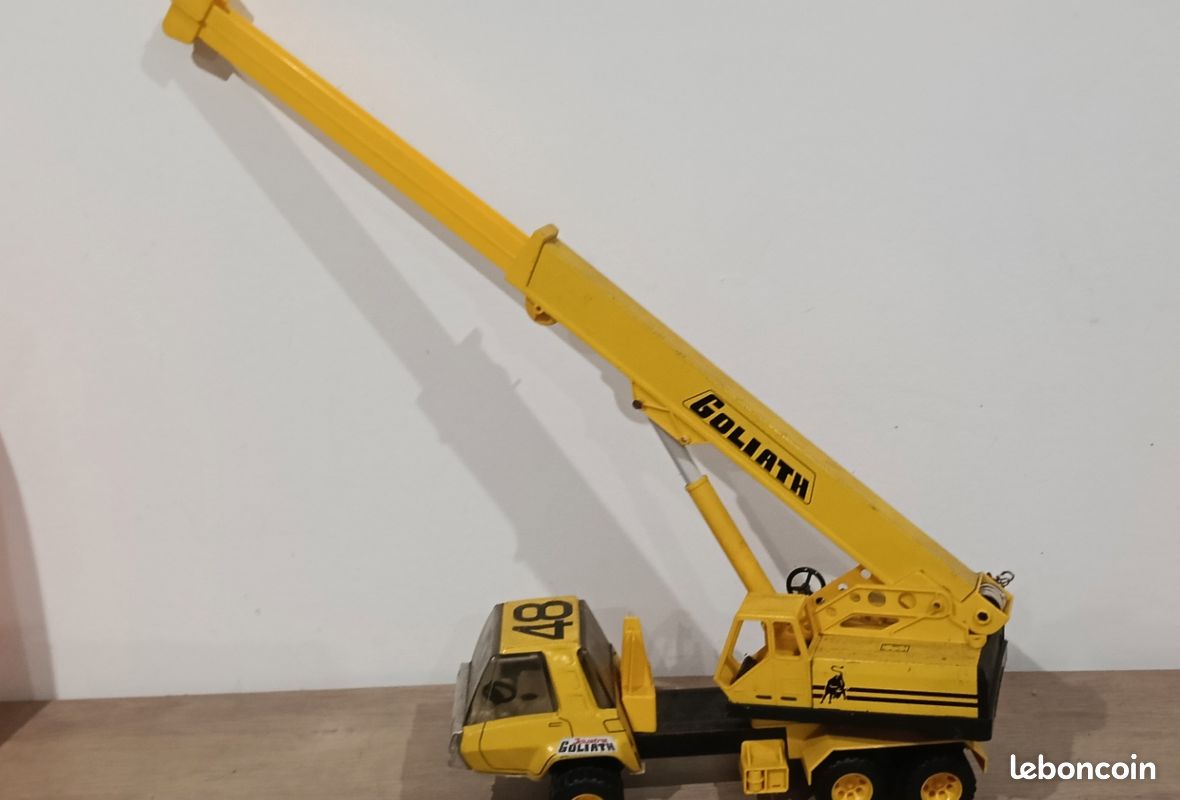 Ancien JOUSTRA Jouet ancien CAMION orange modèle GOLIATH en
