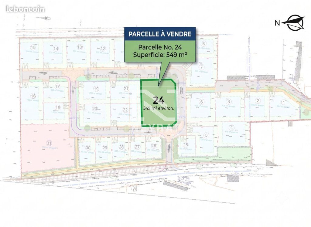Terrain 549 m² Arceau · 137 000 €
