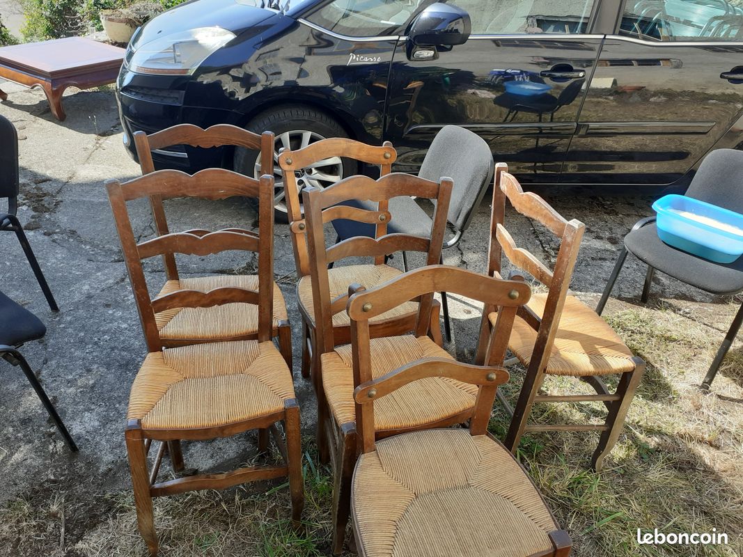 Chaise paille ancienne (image 1)