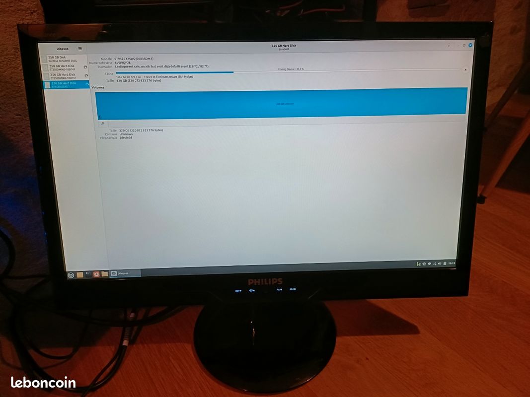 Écran PC Philips 226C2 – 22" Full HD – Très bon état (image 1)