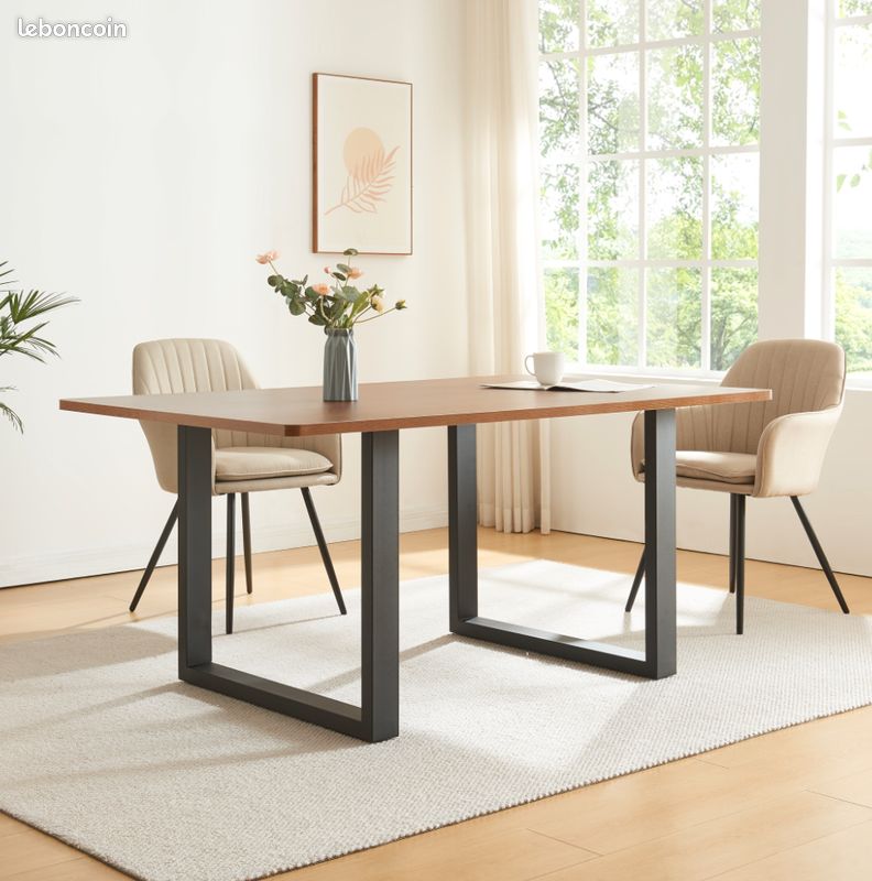 Lot de deux pieds en acier 72 X 70 cm noirs (image 2)