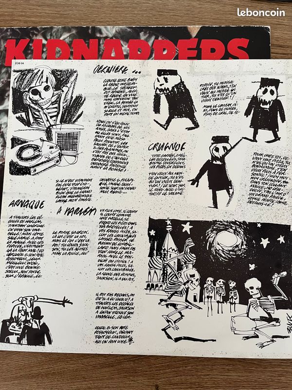 Disque Vinyl LP (33t) KIDNAPPERS "Dernière Partouze avant la Bombe" Pressage original FR 1990 - rare - Rock alternatif - Punk (image 4)