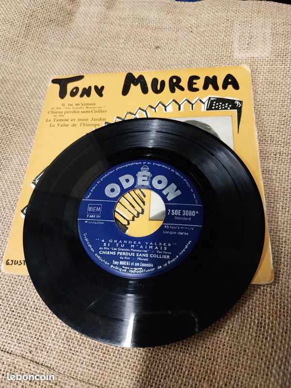 Tony Murena et son ensemble Odéon 4 grandes valses Vinyle 45 Tour Vintage (image 3)